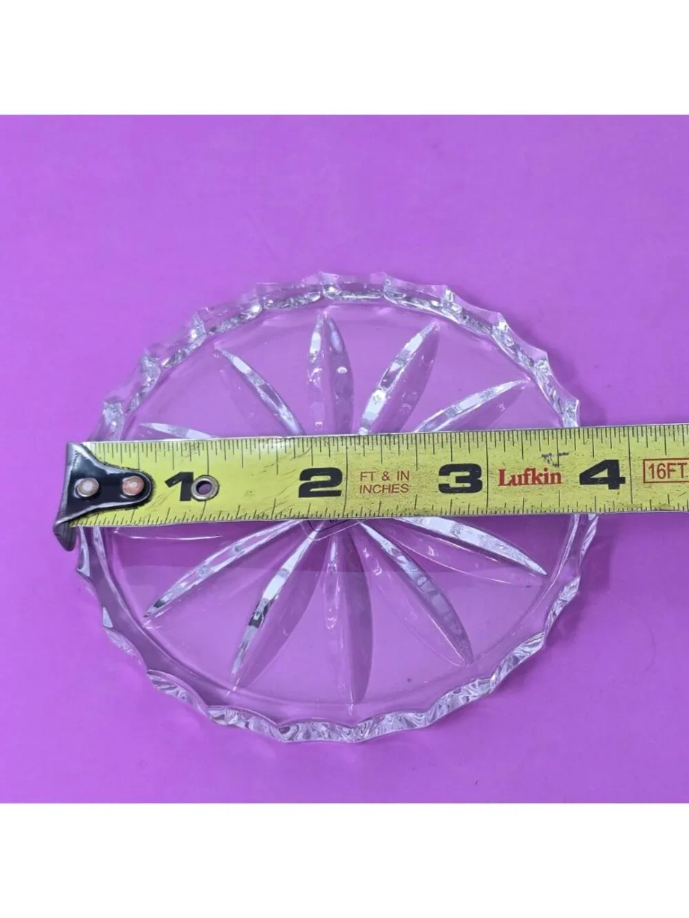 Set Of 4 Illusions 24% Lead Crystal Hand-Cut Coasters From Croatia By Samobor